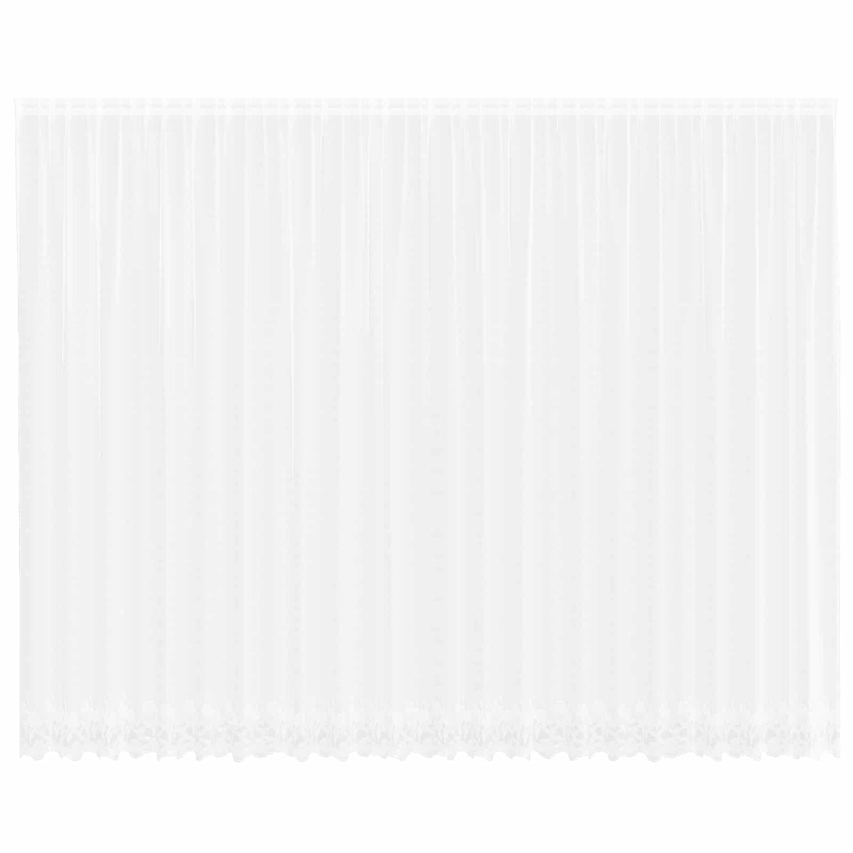 Vidaxx Spitzenvorhang mit Vorhängen Blumen weiß 300 x 600 cm Polyester