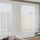 Vidaxx Spitzenvorhang mit Vorhängen Blumen weiß 200 x 750 cm Polyester