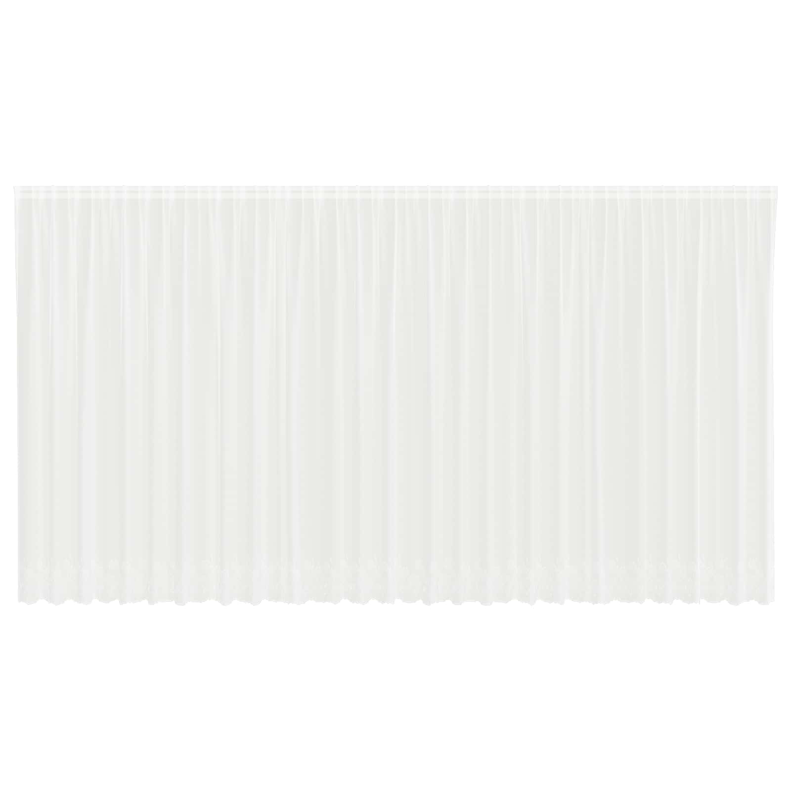 Vidaxx Spitzenvorhang mit Vorhängen Blumen weiß 245 x 750 cm Polyester