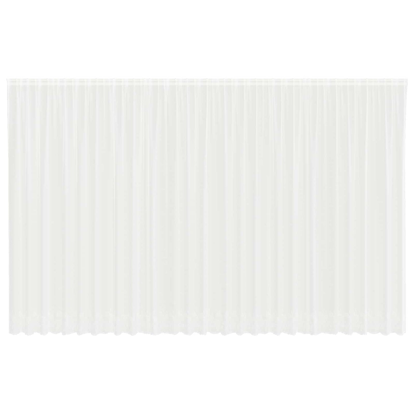 Vidaxx Spitzenvorhang mit Vorhängen Blumen weiß 280 x 750 cm Polyester