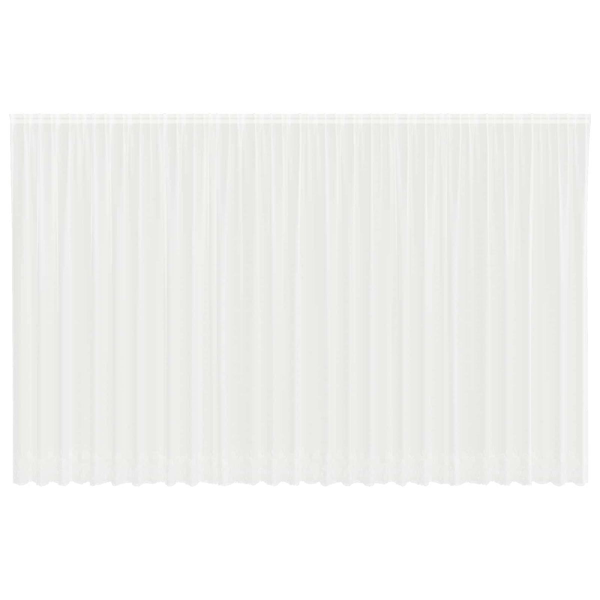Vidaxx Spitzenvorhang mit Vorhängen Blumen weiß 280 x 750 cm Polyester