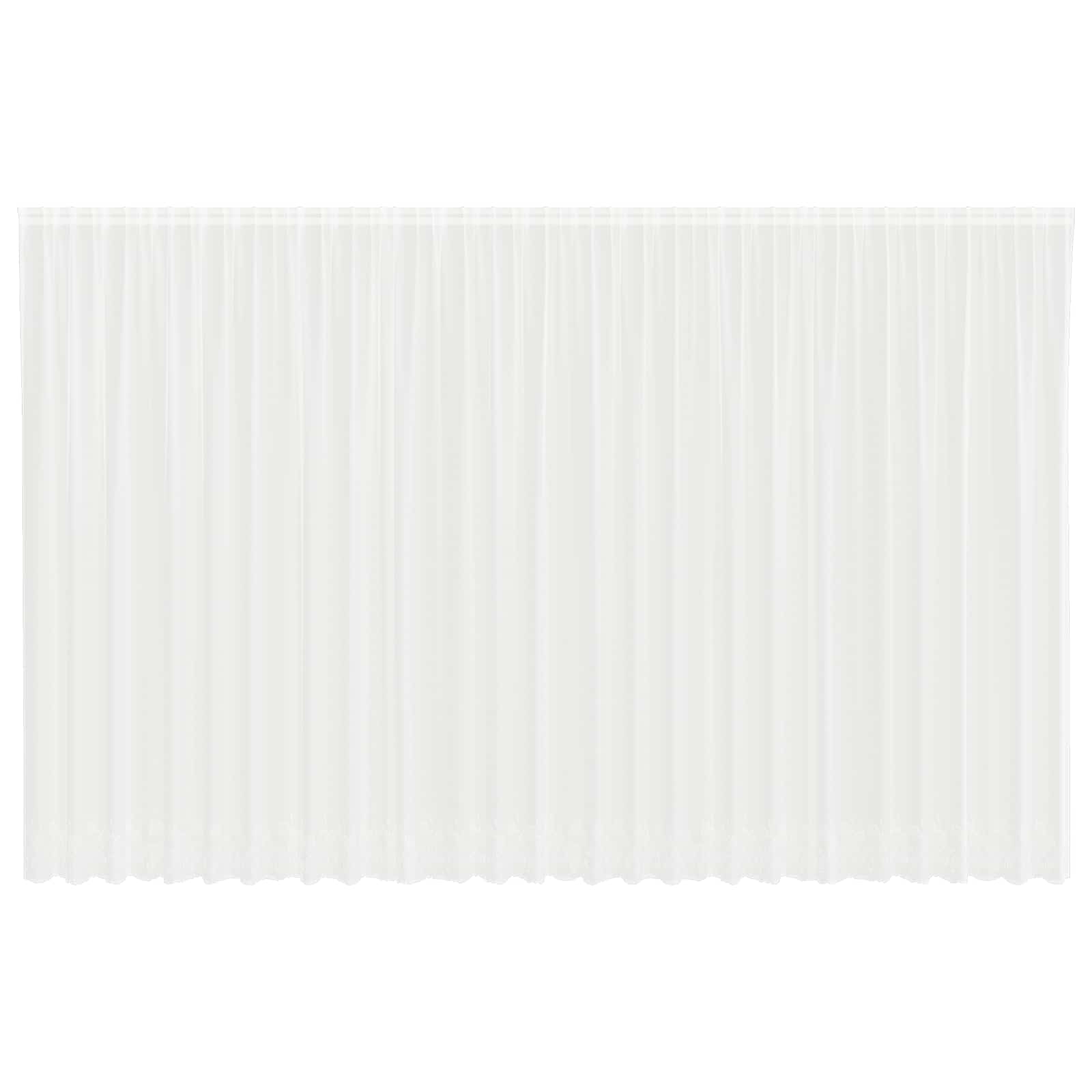 Vidaxx Spitzenvorhang mit Vorhängen Blumen weiß 300 x 750 cm Polyester