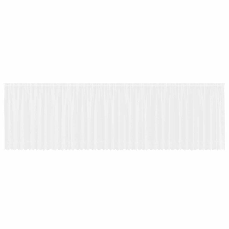 Vidaxx Spitzenvorhang mit Vorhängen Blumen weiß 180 x 900 cm Polyester