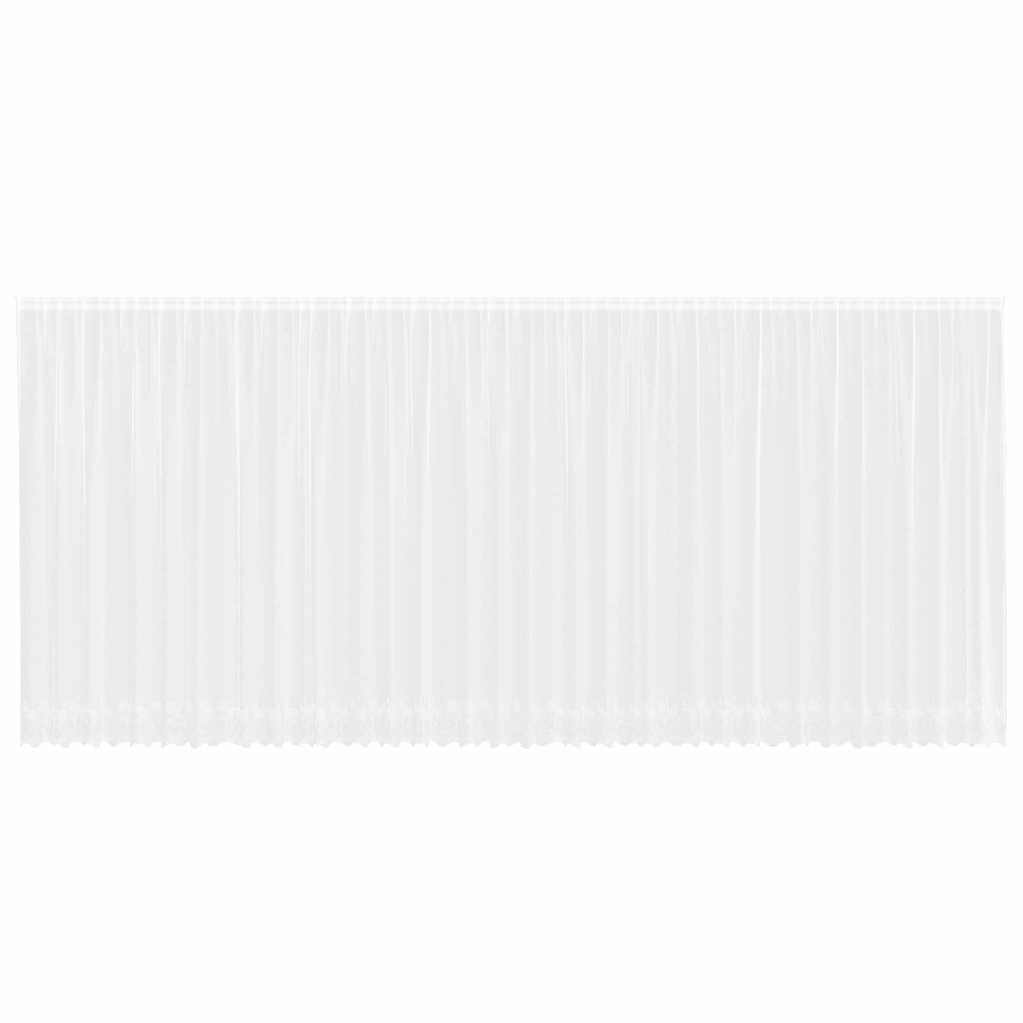 Vidaxx Spitzenvorhang mit Vorhängen Blumen weiß 200 x 900 cm Polyester