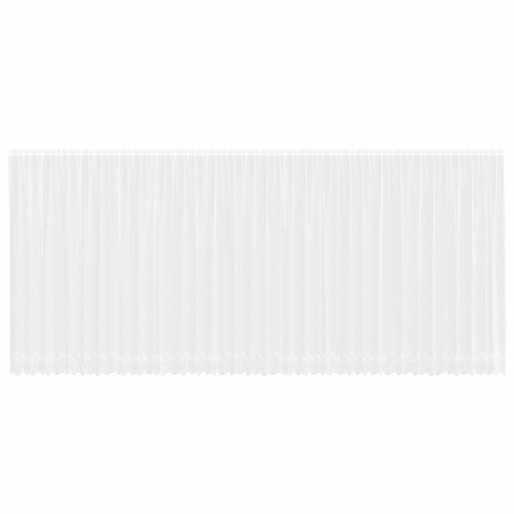 Vidaxx Spitzenvorhang mit Vorhängen Blumen weiß 200 x 900 cm Polyester