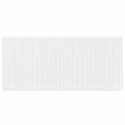 Vidaxx Spitzenvorhang mit Vorhängen Blumen weiß 220 x 900 cm Polyester