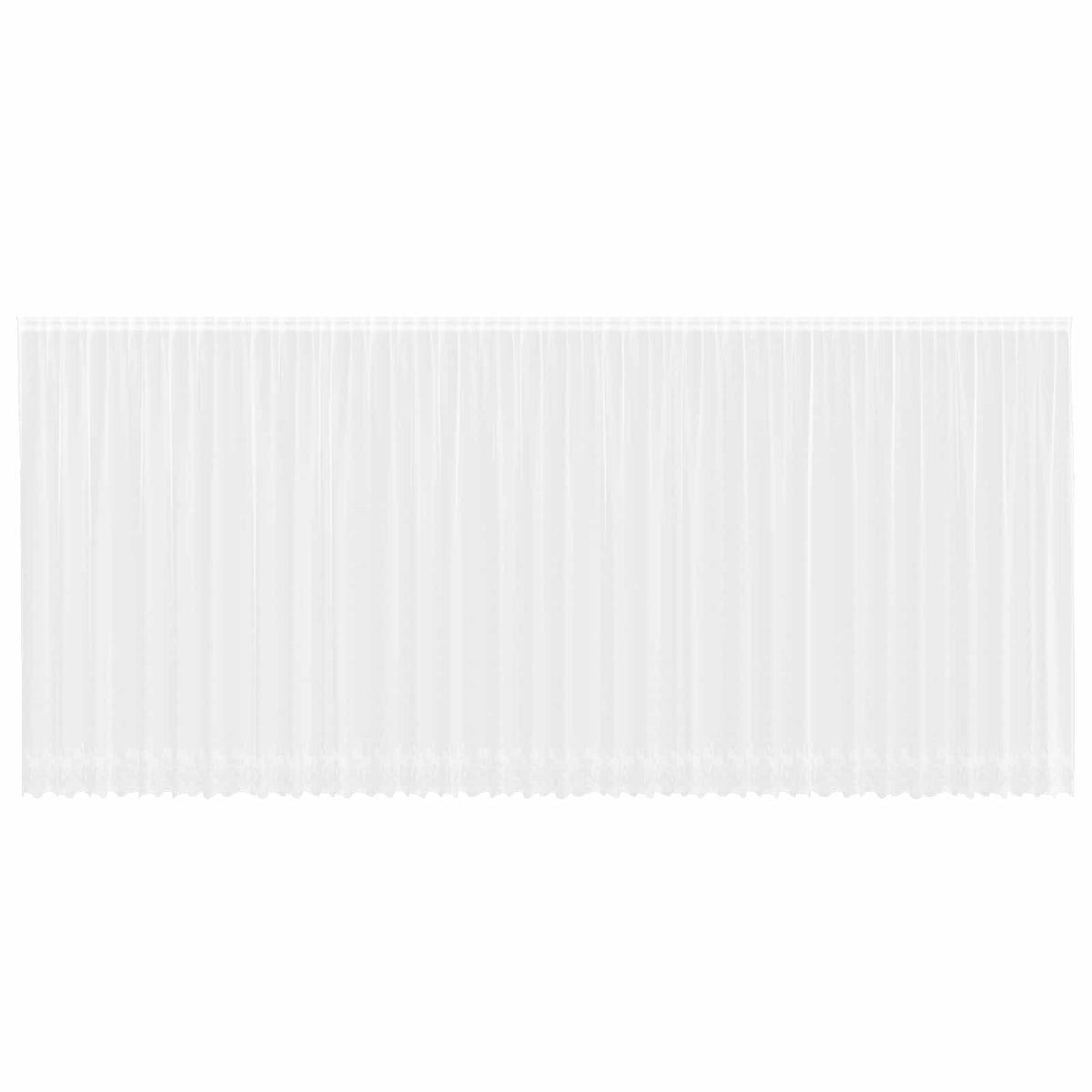 VidaXL Spitzenvorhang mit Vorhängen Blumen weiß 240x900cm Polyester
