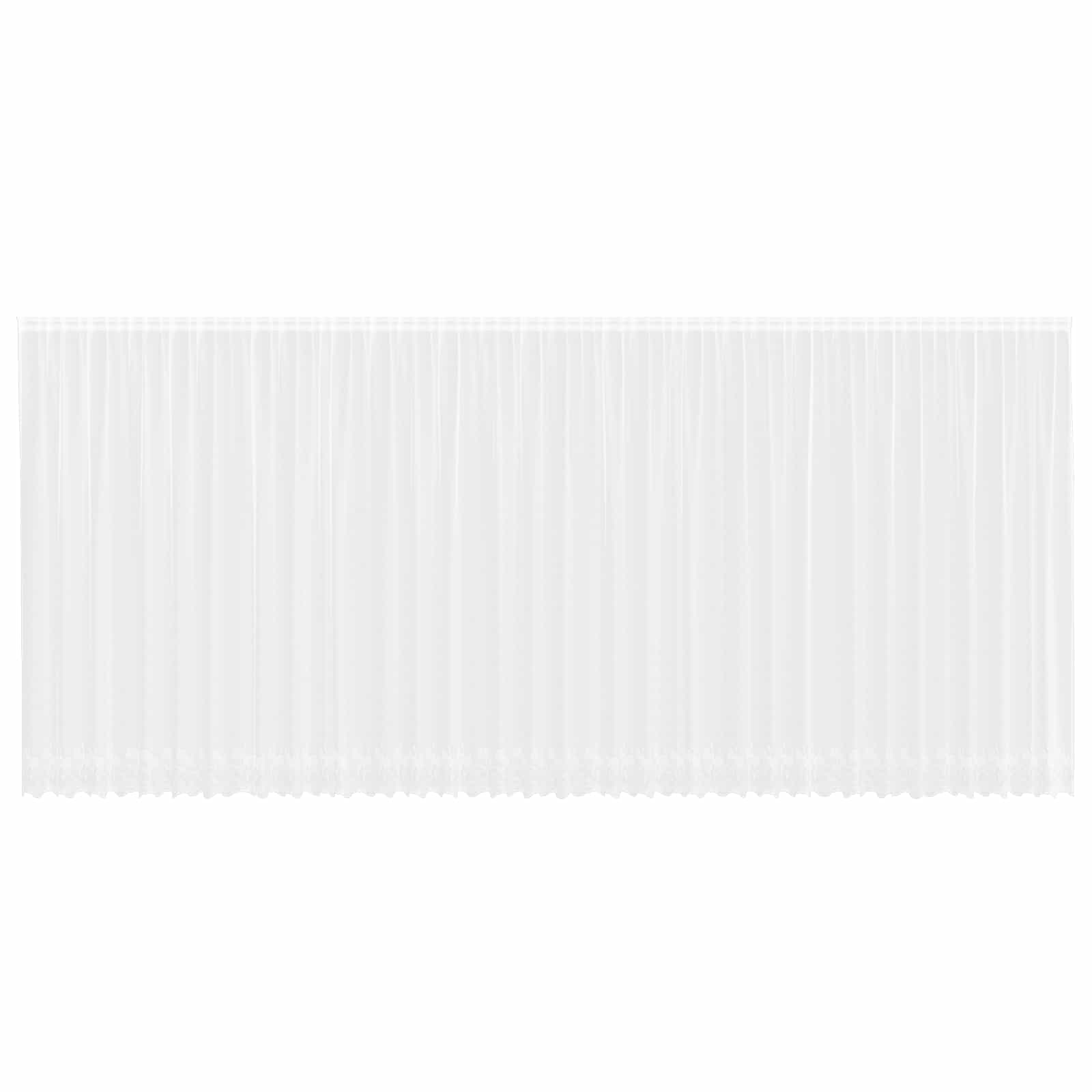 VidaXL Spitzenvorhang mit Vorhängen Blumen weiß 240x900cm Polyester
