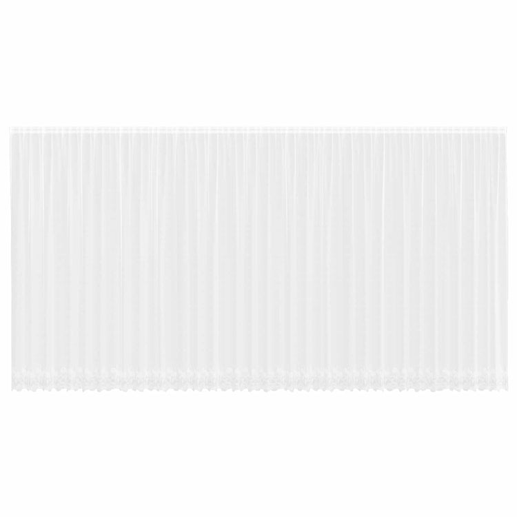 Vidaxx Spitzenvorhang mit Vorhängen Blumen weiß 260 x 900 cm Polyester