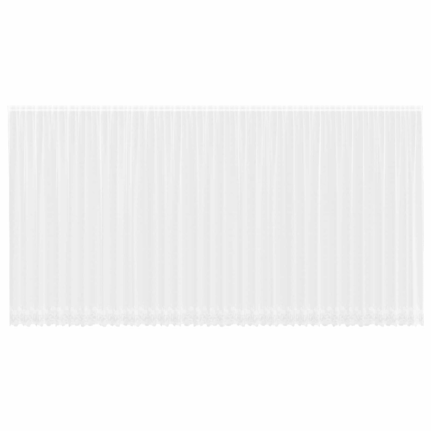 Vidaxx Spitzenvorhang mit Vorhängen Blumen weiß 300 x 900 cm Polyester