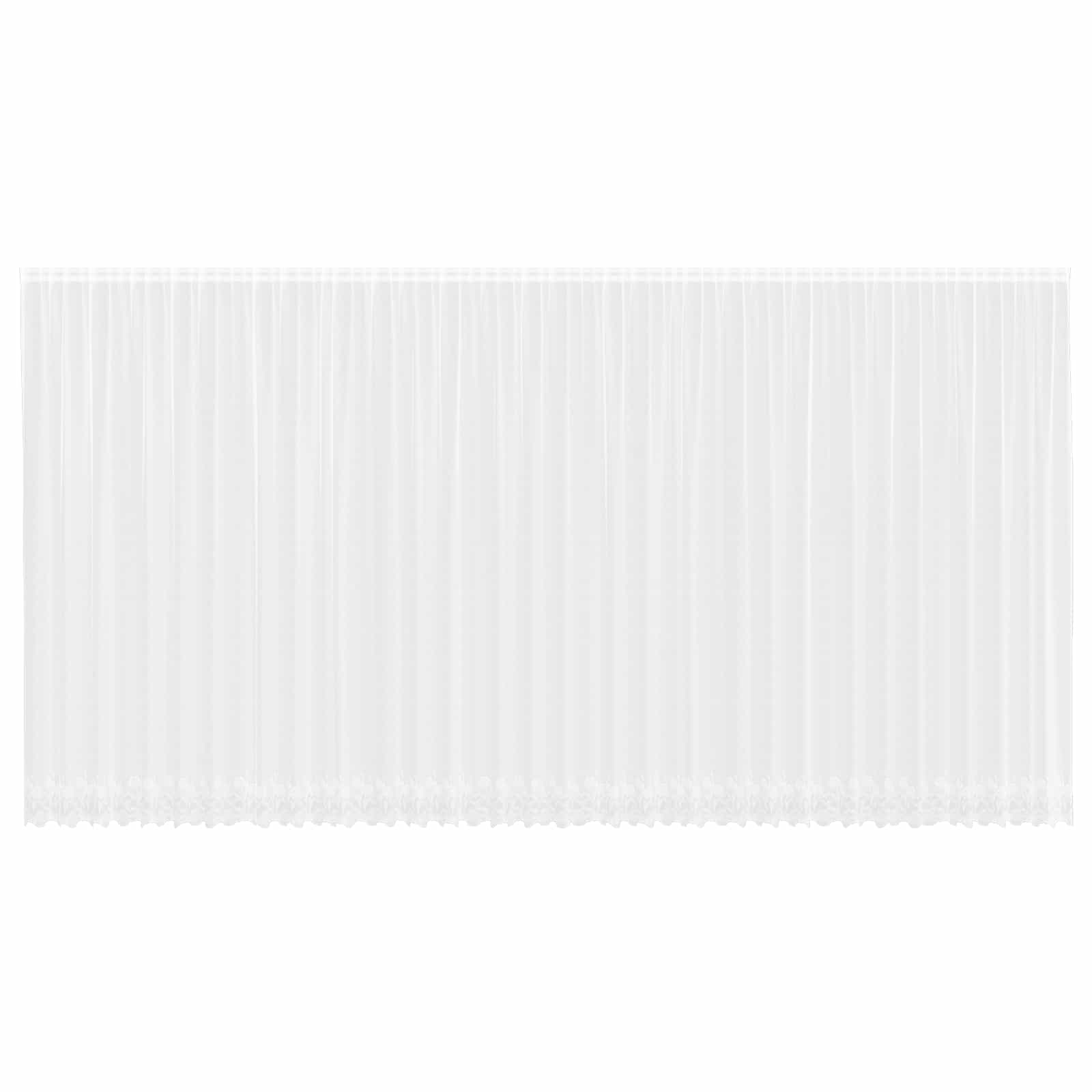 Vidaxx Spitzenvorhang mit Vorhängen Blumen weiß 300 x 900 cm Polyester