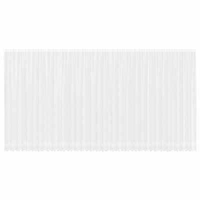 Vidaxx Spitzenvorhang mit Vorhängen Blumen weiß 300 x 900 cm Polyester