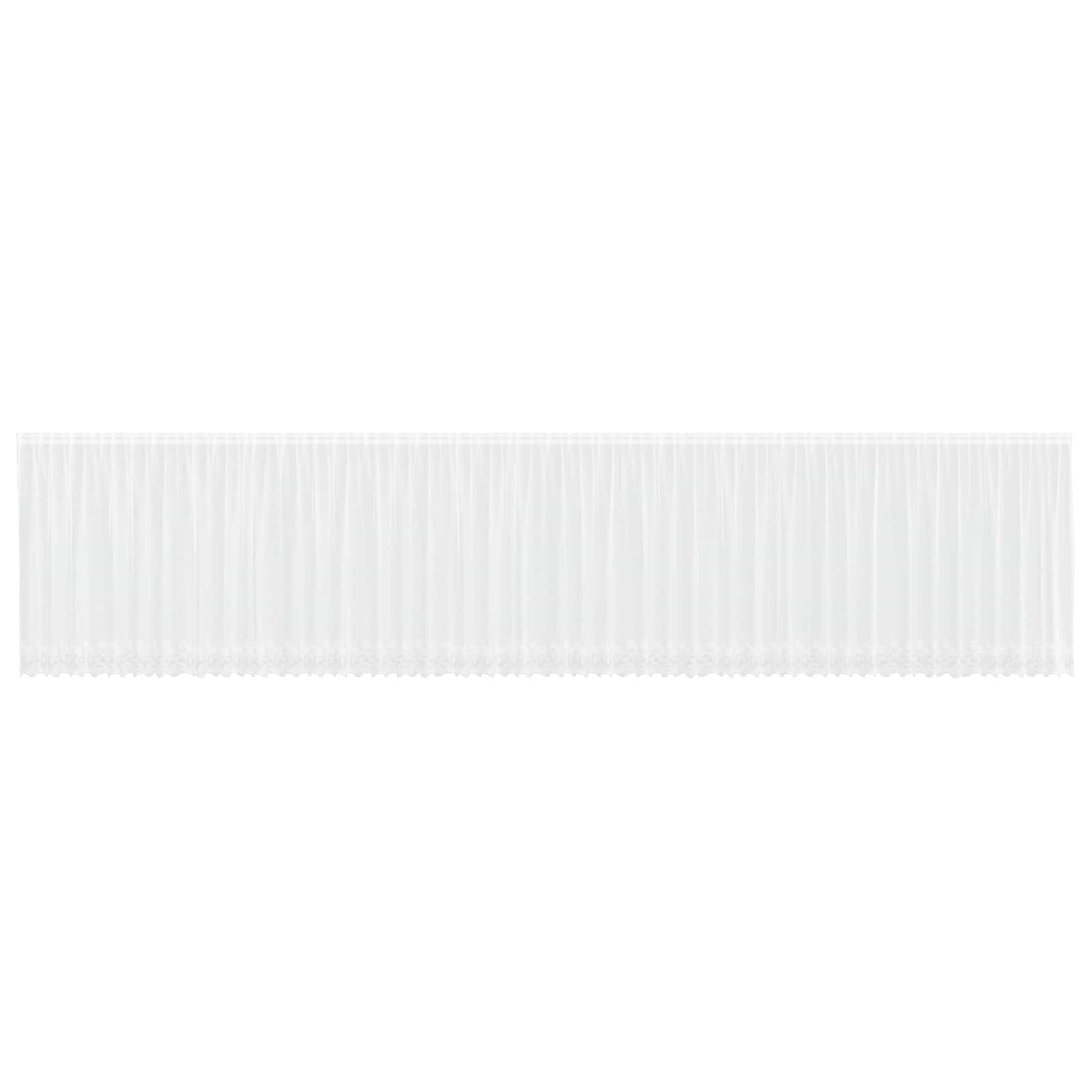Vidaxx Spitzenvorhang mit Vorhängen Blumen weiß 160 x 1200 cm Polyester