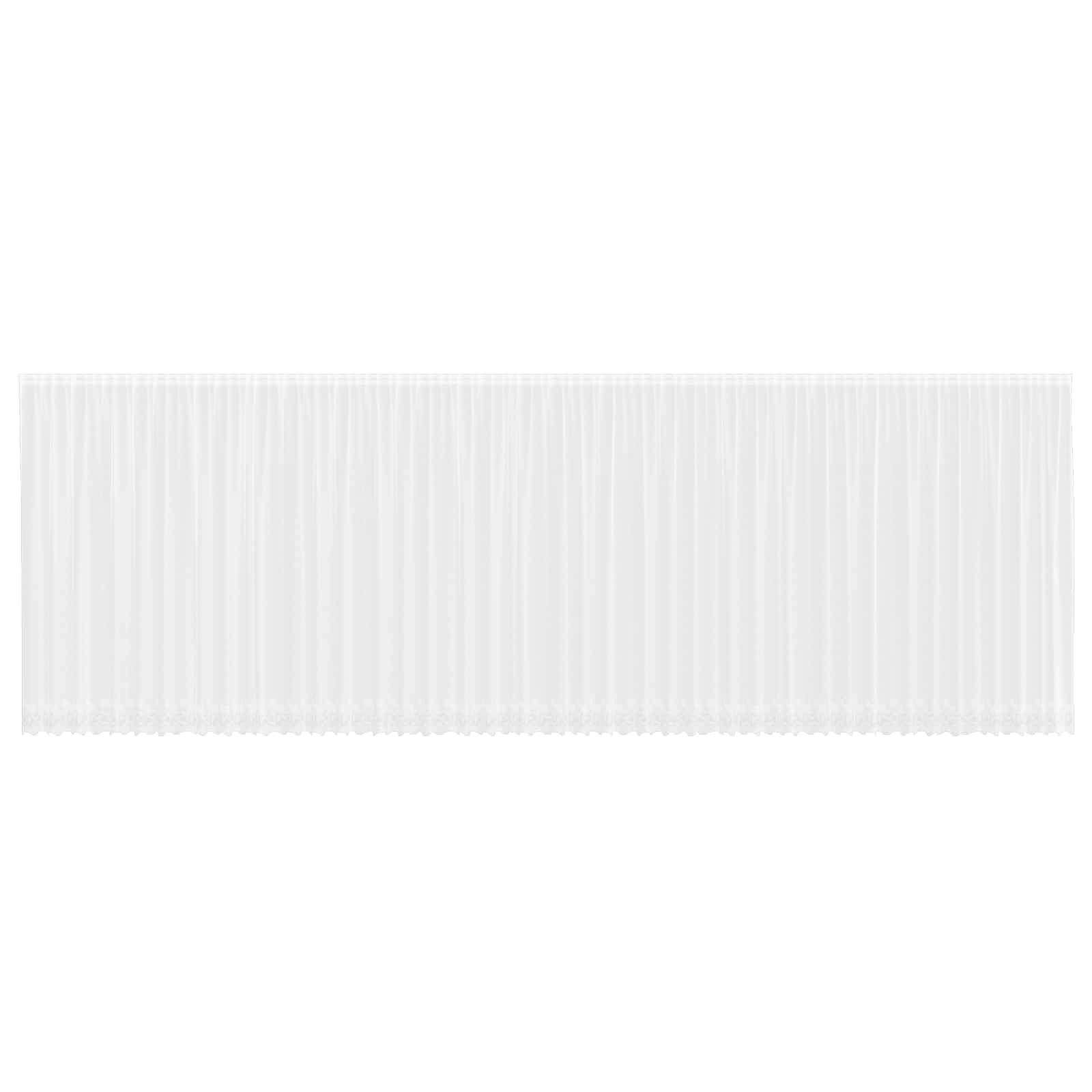 Vidaxx Spitzenvorhang mit Vorhängen Blumen weiß 220 x 1200 cm Polyester