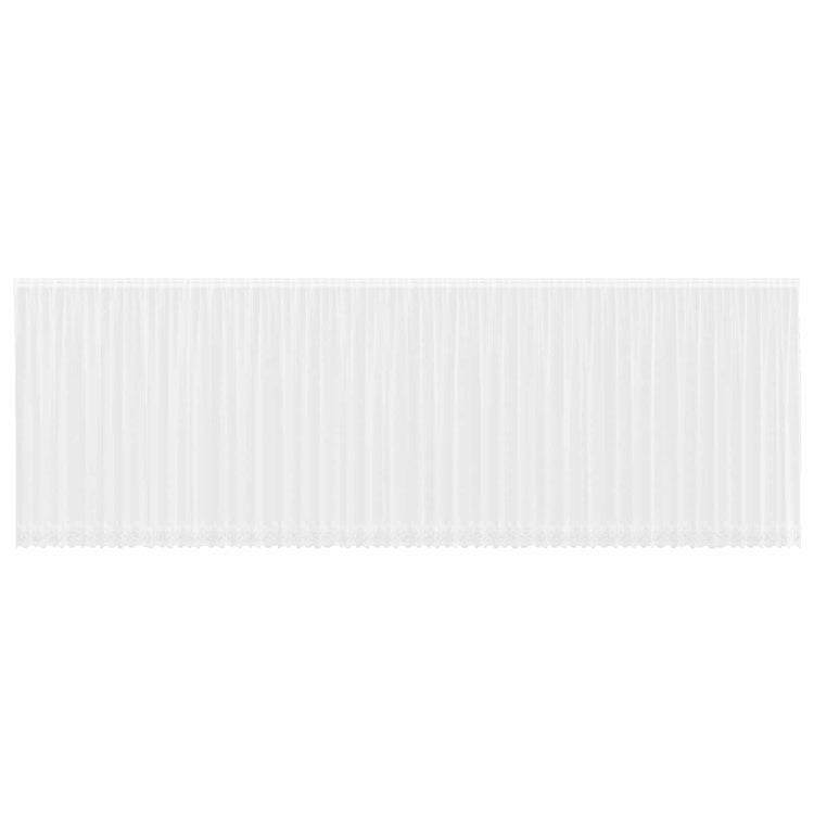 Vidaxx Spitzenvorhang mit Vorhängen Blumen weiß 220 x 1200 cm Polyester