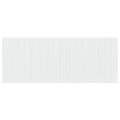 Vidaxx Spitzenvorhang mit Vorhängen Blumen weiß 260 x 1200 cm Polyester
