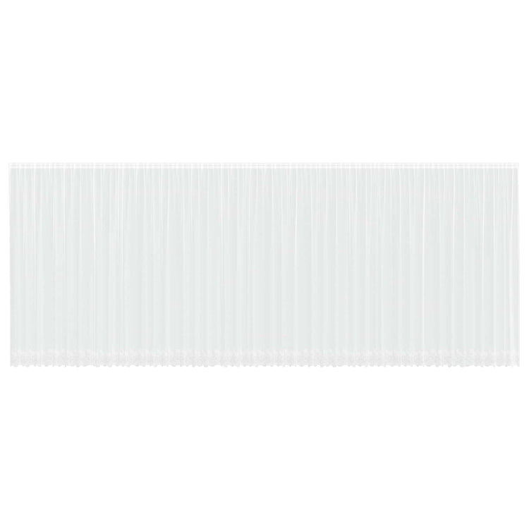 Vidaxx Spitzenvorhang mit Vorhängen Blumen weiß 260 x 1200 cm Polyester