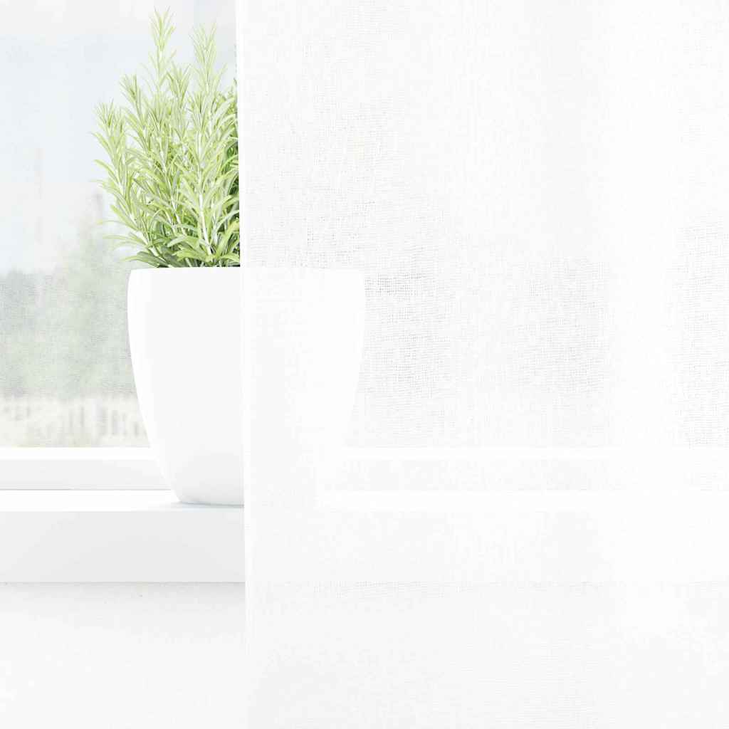 Vidaxl Voile-Vorhang mit Vorhängen, 2 Stück, weiß, 140 x 140 cm, Polyester