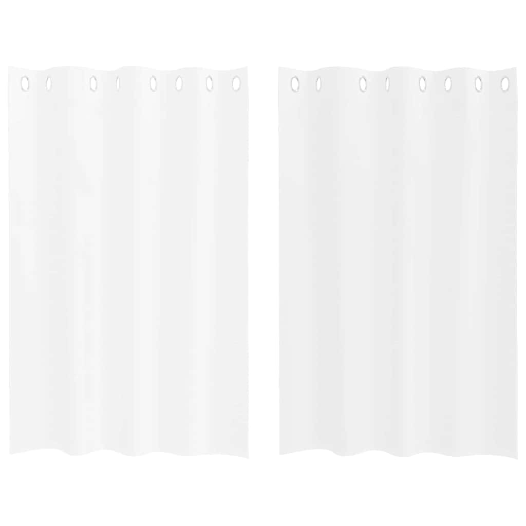 Vidaxl Voile-Vorhang mit Vorhängen, 2 Stück, weiß, 140 x 140 cm, Polyester