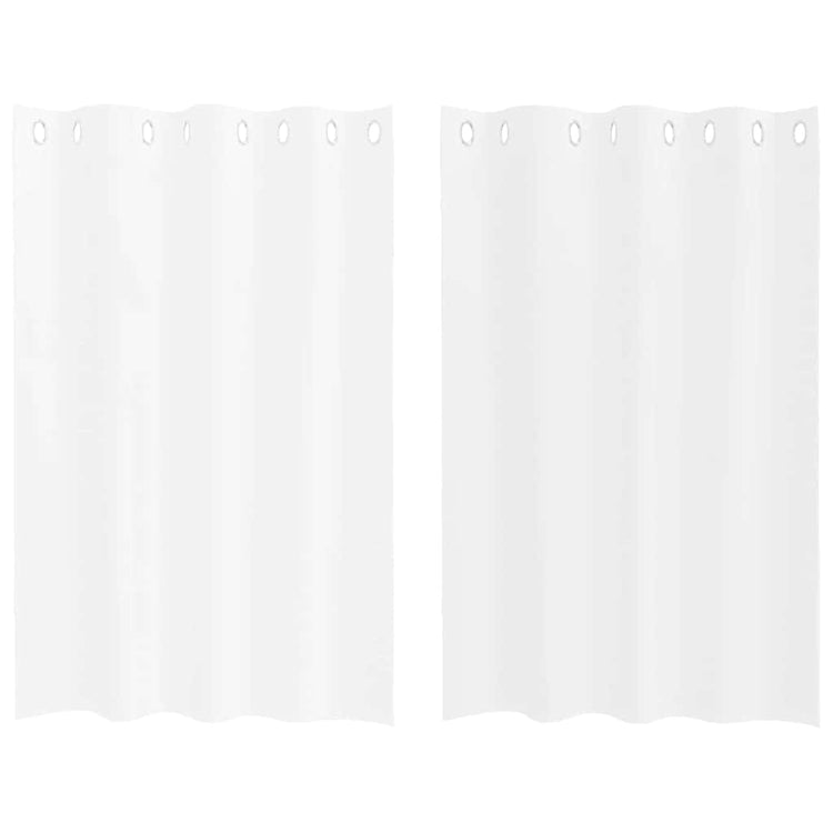 Vidaxl Voile-Vorhang mit Vorhängen, 2 Stück, weiß, 140 x 140 cm, Polyester