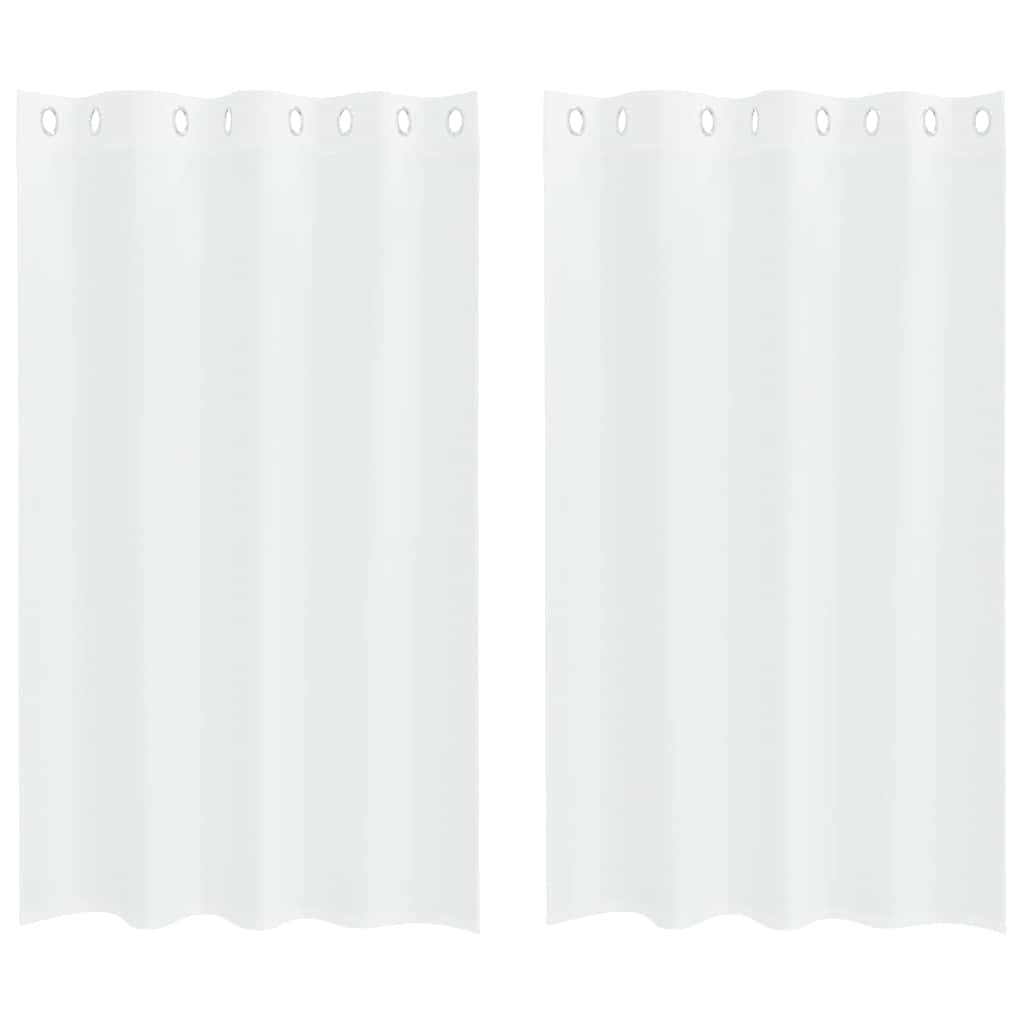 Vidaxl Voile-Vorhang mit Vorhängen, 2 Stück, weiß, 175 x 140 cm, Polyester