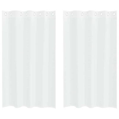 Vidaxl Voile-Vorhang mit Vorhängen, 2 Stück, weiß, 175 x 140 cm, Polyester