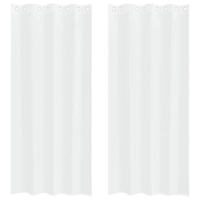 Vidaxx Voile-Vorhang mit Gardinen 2 Stück weiß 225 x 140 cm Polyester