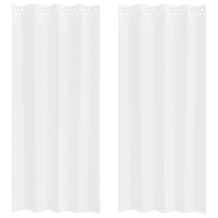 Vidaxx Voile-Vorhang mit Gardinen 2 Stück weiß 225 x 140 cm Polyester