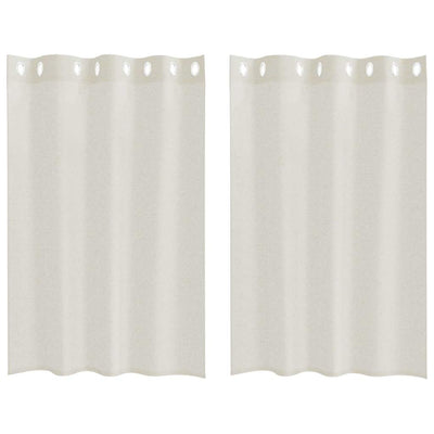 Vidaxl Voile-Vorhang mit Vorhängen, 2 Stück, Creme, 140 x 140 cm, Polyester