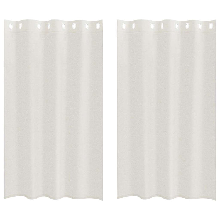Vidaxl Voile-Vorhang mit Vorhängen, 2 Stück, Creme, 175 x 140 cm, Polyester