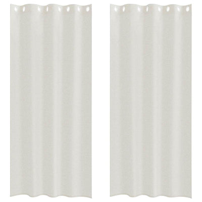 Vidaxl Voile-Vorhang mit Vorhängen, 2 Stück, Creme, 245 x 140 cm, Polyester