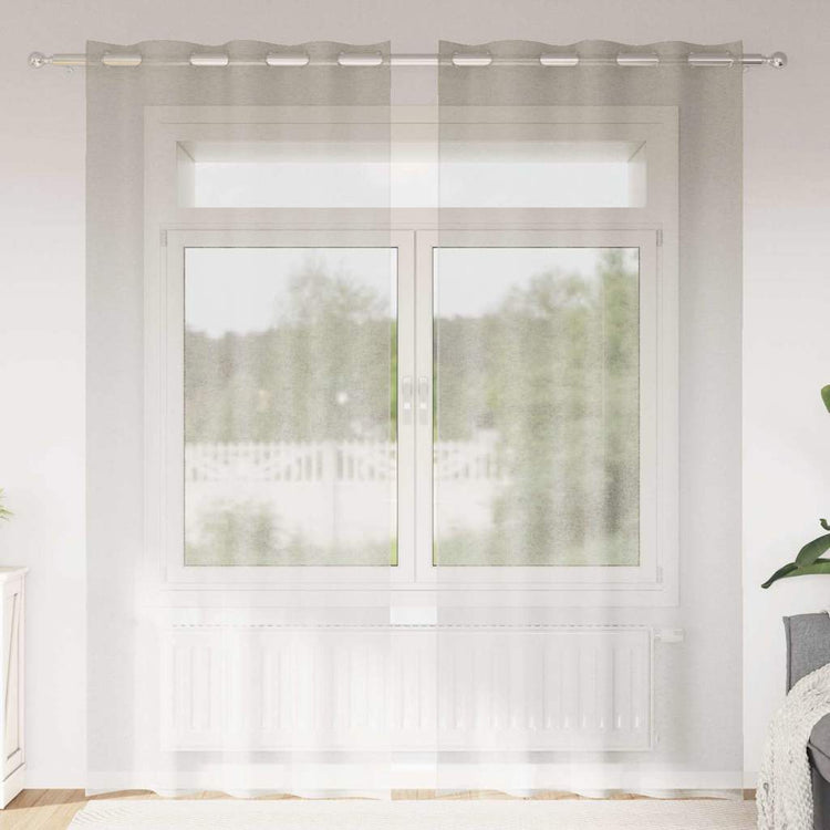 Vidaxl Voile-Vorhang mit Vorhängen, 2 Stück, Creme, 260 x 140 cm, Polyester