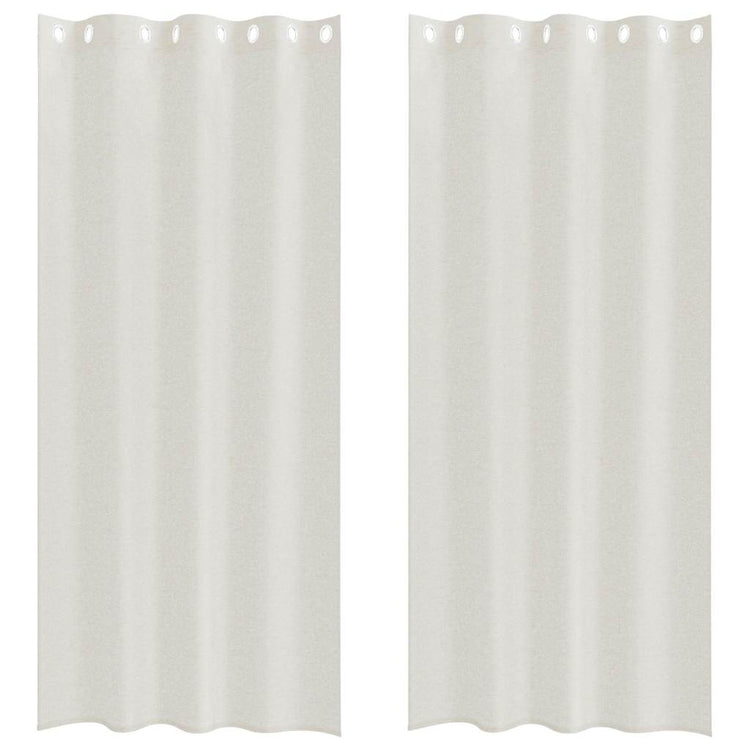 Vidaxl Voile-Vorhang mit Vorhängen, 2 Stück, Creme, 260 x 140 cm, Polyester