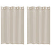 Vidaxl Voile-Vorhang mit Vorhängen 2 Stück Sand 140 x 140 cm Polyester