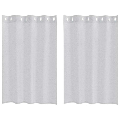 Vidaxx Voile-Vorhang 2 Stück hellgrau 140 x 140 cm Polyester