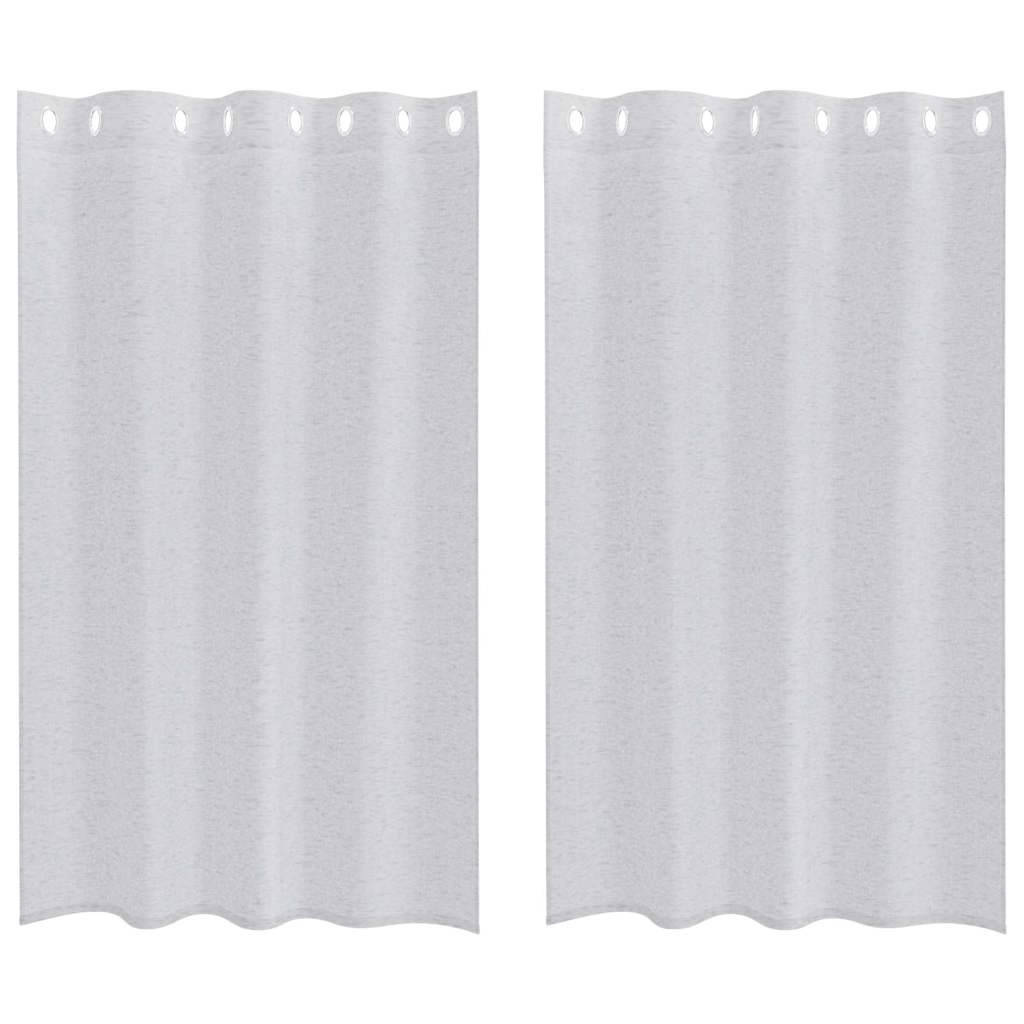 Vidaxx Voile-Vorhang 2 Stück hellgrau 175 x 140 cm Polyester