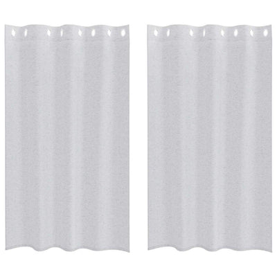 Vidaxx Voile-Vorhang 2 Stück hellgrau 175 x 140 cm Polyester
