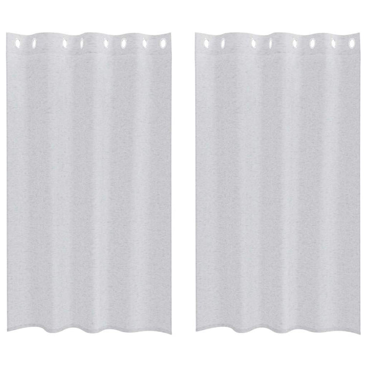 Vidaxx Voile-Vorhang 2 Stück hellgrau 175 x 140 cm Polyester