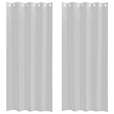 Vidaxx Voile-Vorhang 2 Stück hellgrau 225 x 140 cm Polyester