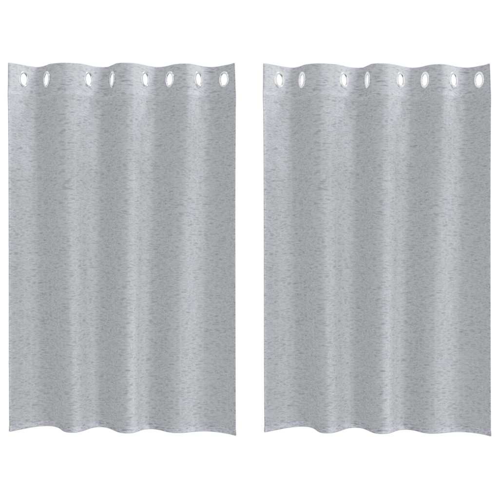 Vidaxx Voile-Vorhang 2 Stück dunkelgrau 140 x 140 cm Polyester
