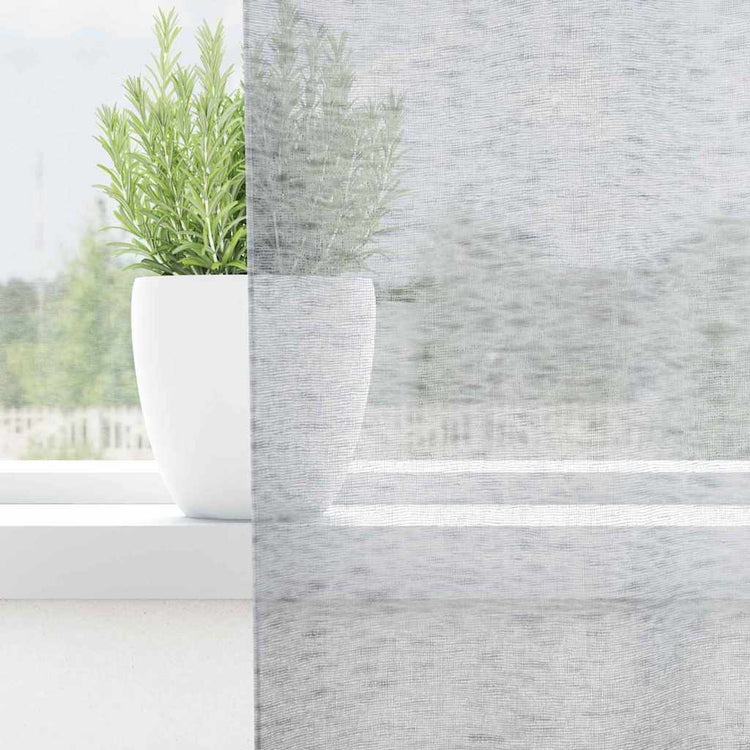 Vidaxx Voile-Vorhang 2 Stück dunkelgrau 225 x 140 cm Polyester