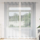 Vidaxx Voile-Vorhang 2 Stück dunkelgrau 260 x 140 cm Polyester