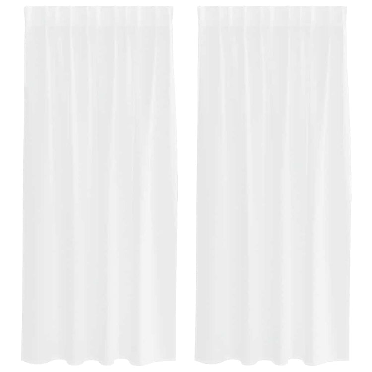 Vidaxl Voile-Vorhang mit Vorhängen, 2 Stück, weiß, 175 x 140 cm, Polyester