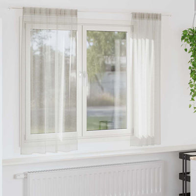 Vidaxl Voile-Vorhang mit Vorhängen, 2 Stück, Creme, 175 x 140 cm, Polyester