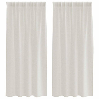 Vidaxl Voile-Vorhang mit Vorhängen, 2 Stück, Creme, 175 x 140 cm, Polyester