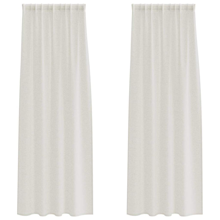 Vidaxl Voile-Vorhang mit Vorhängen, 2 Stück, Creme, 260 x 140 cm, Polyester