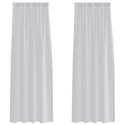 Vidaxx Voile-Vorhang 2 Stück hellgrau 225 x 140 cm Polyester
