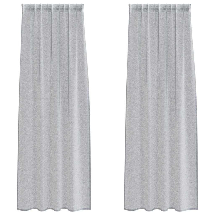 Vidaxx Voile-Vorhang 2 Stück dunkelgrau 245 x 140 cm Polyester
