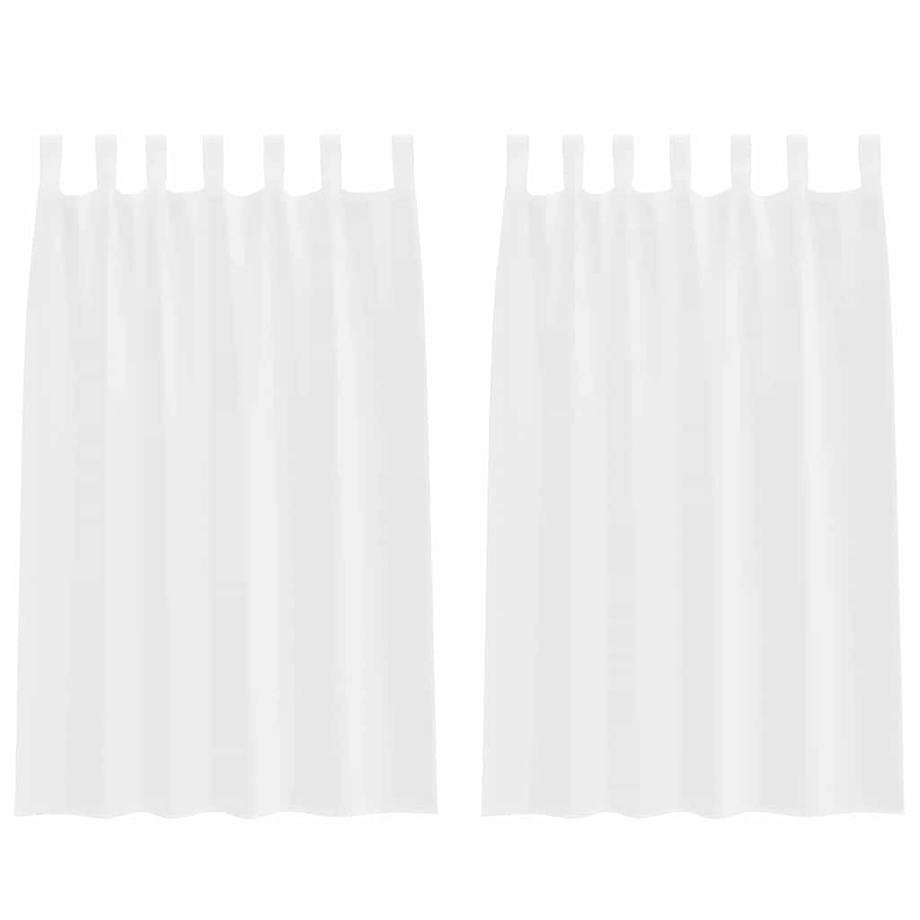 Vidaxl Voile-Vorhang mit Vorhängen, 2 Stück, weiß, 175 x 140 cm, Polyester