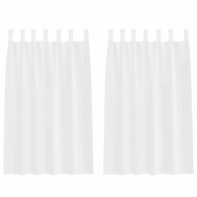 Vidaxl Voile-Vorhang mit Vorhängen, 2 Stück, weiß, 175 x 140 cm, Polyester